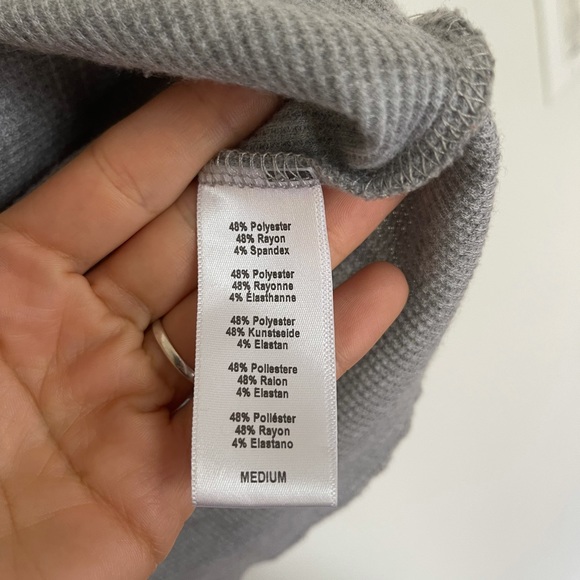 Urban Outfitters Gray Crossover Waffle Top - Picture 4 of 8